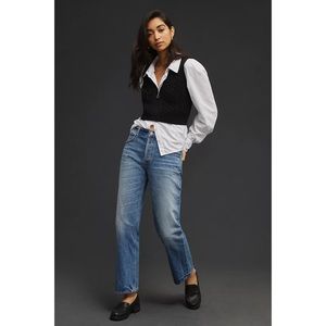 Citizens of Humanity Neve Low Slung Relaxed Jeans in Oasis Sz 34 Button Fly VGUC